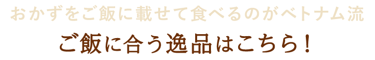 おかずをご飯に載せて食べるのがベトナム流